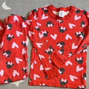 Hanna Andersson Disney Minnie Pajama Set with Pink Hearts